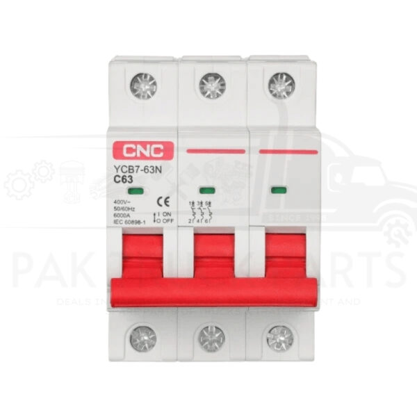 cnc ycb7h 63 3 pole ac miniature circuit breaker