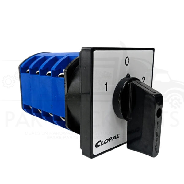 Clopal 75Amp 2 Meters Phase & Neutral Rotary Changeover Switch Large - 8 Terminals