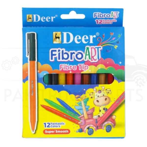 deer fibre tip markers (12 colors)