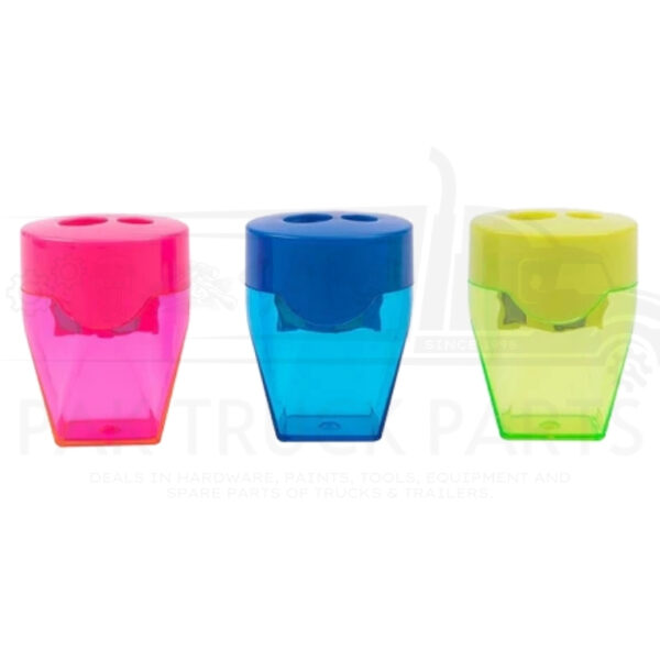 deli 2 hole pencil sharpener (e39768, 3 pcs)