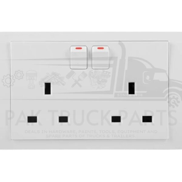 vivace 13a 3 pin flat duplex switch socket