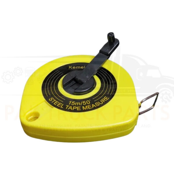 the komelon 15m/50ft measuring tape is a long distance, professional grade measuring tool typically designed with a durable, open reel casing and a flexible, fiberglass blade, making it suitable for construction, surveying, and large scale diy projects. it is known for its high impact abs frame, which provides a sturdy grip and long lasting durability, surpassing economy tape measures.