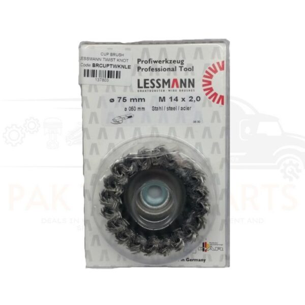 lessmann 5 piece twist knot crimped wire cup brush set