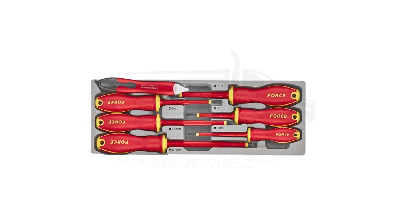 force 7 piece insulated screwdriver set with tester force 7 piece insulated screwdriver set with tester