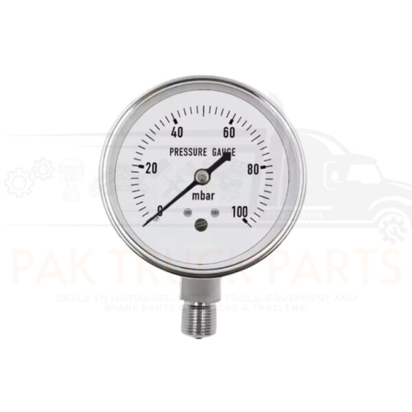 60 mbar, 2.5 inch dial pressure gauge