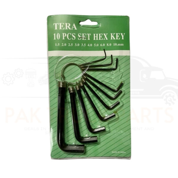 tera 10 piece metric hex key set